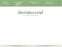 Tablet Screenshot of oberhabererhof.com